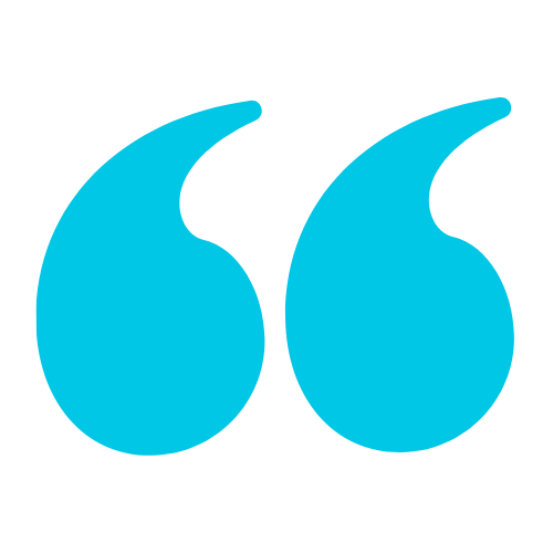home page - testimonial - left quotation